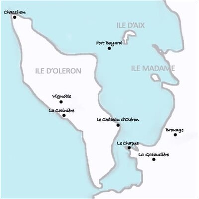 Carte de l'Île d'Oléron